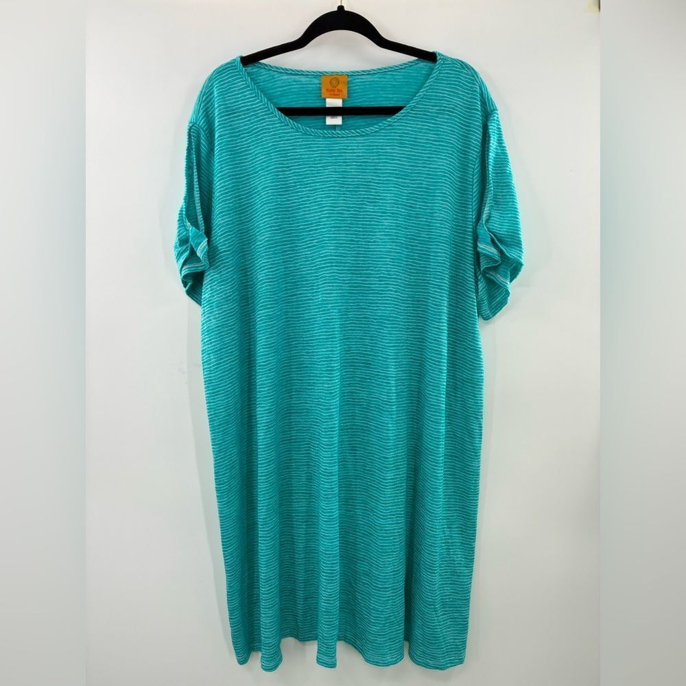 3For$20 Rudy Rd. Teal Strip Tshirt Dress size: 3X